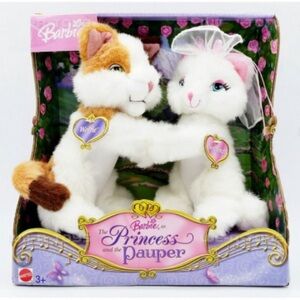 ๐ฆ๐BARBIE๐ Princess & the Pauper Hugging Cats Plush Serafina Wolfie 2004